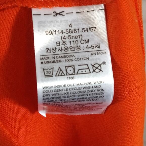 F Gap Kids Boys Orange Navy Game Over Organic Cotton Long Sleeve PJ Set NWT 4 - Picture 6 of 9